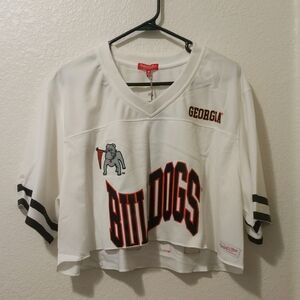 Mitchell & Ness Georgia Bulldogs White Jersey